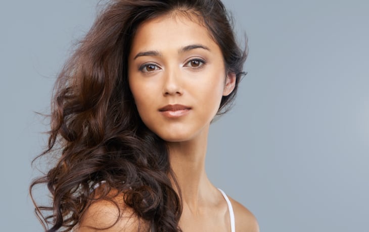 a woman with long brown hair