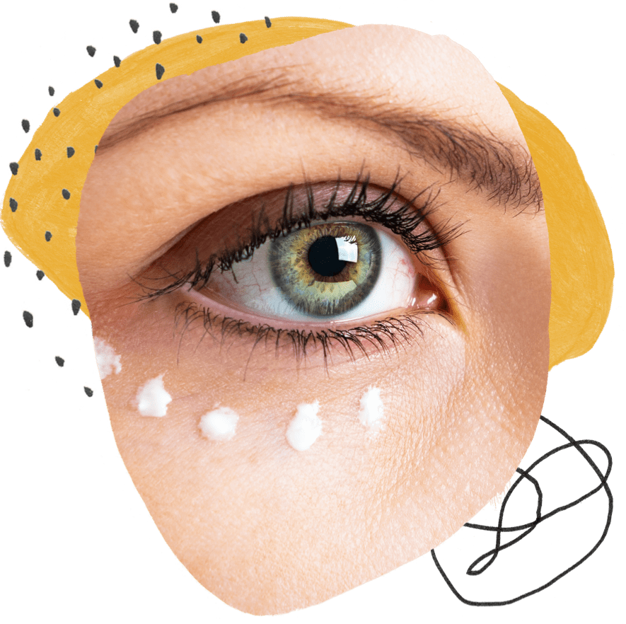 a close up of a person's eye
