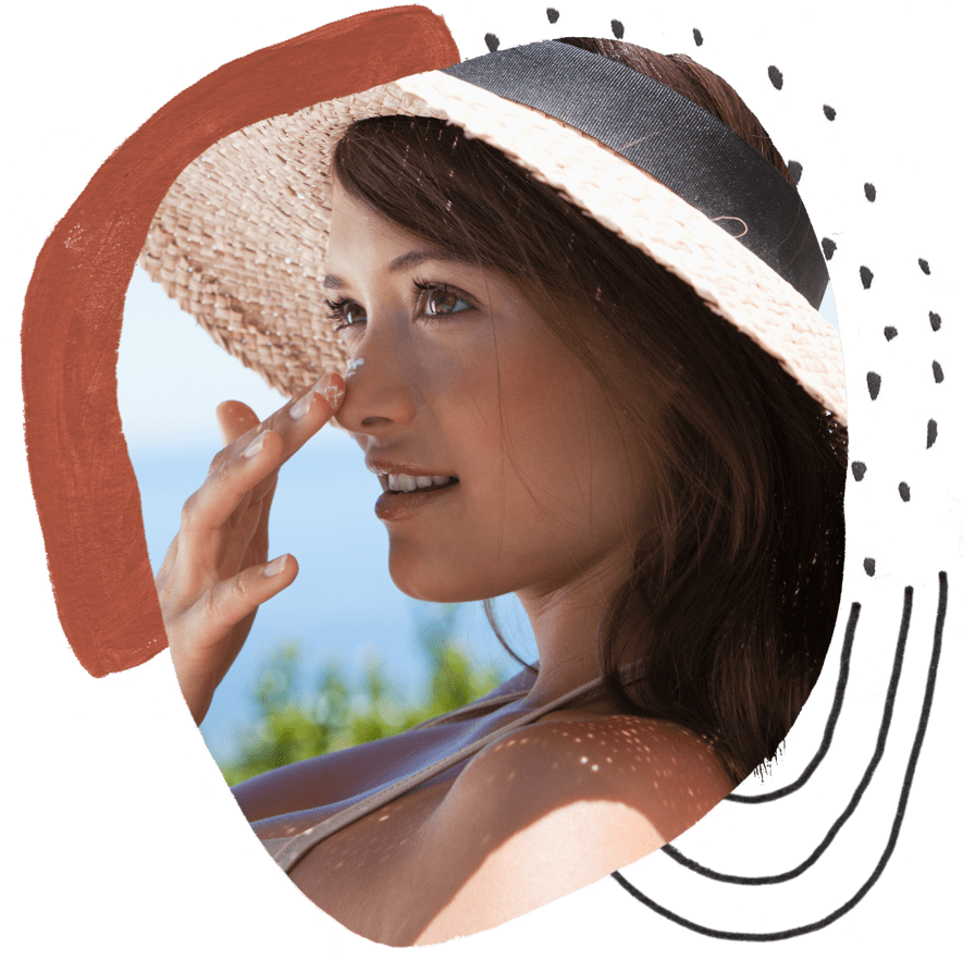 a woman wearing a hat