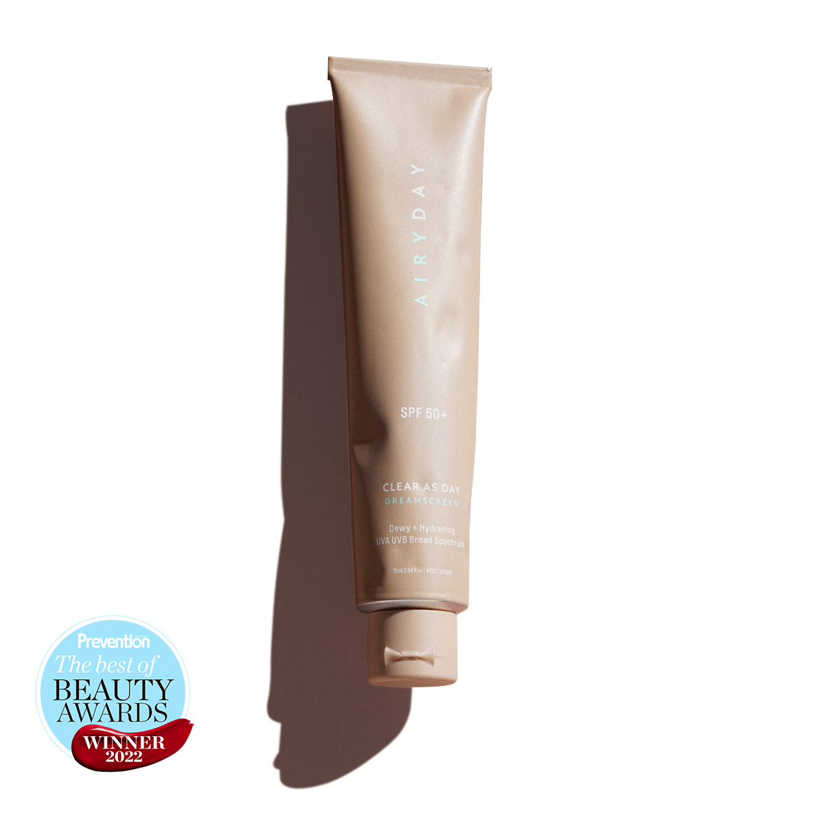 a cream tube with a shadow