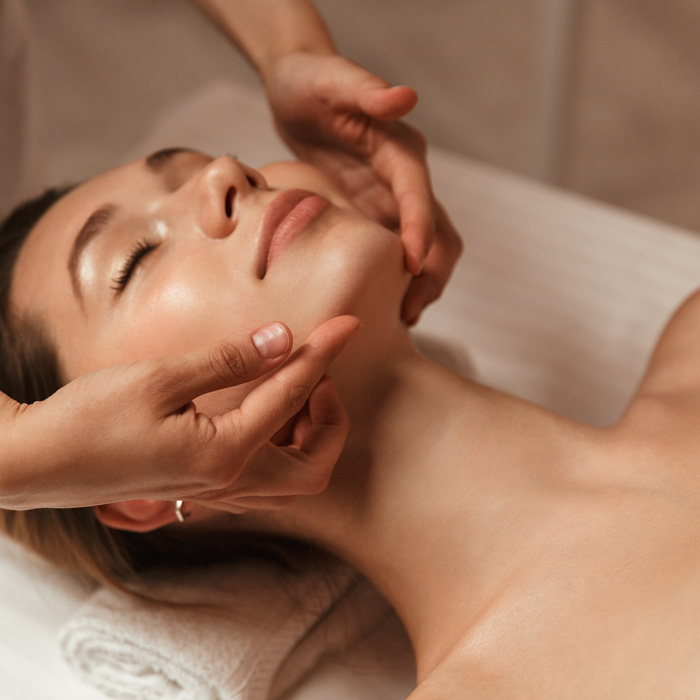a woman receiving a massage