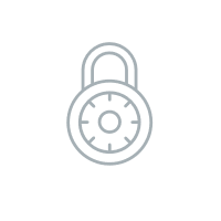 a grey lock on a black background