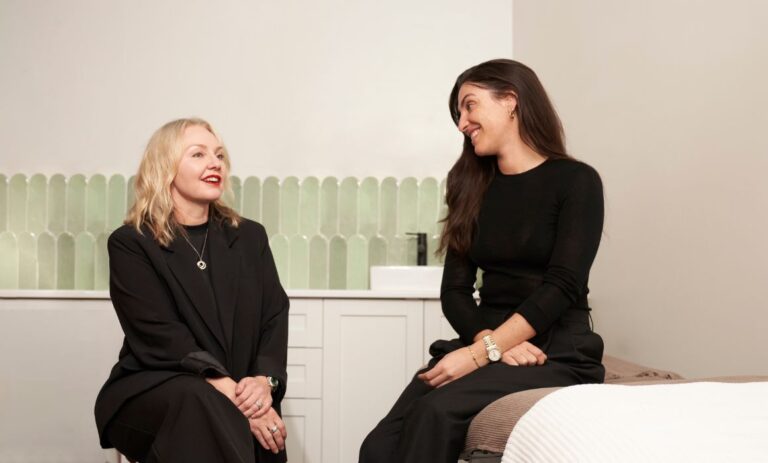 Jodie and Sian chatting about her skin journey
